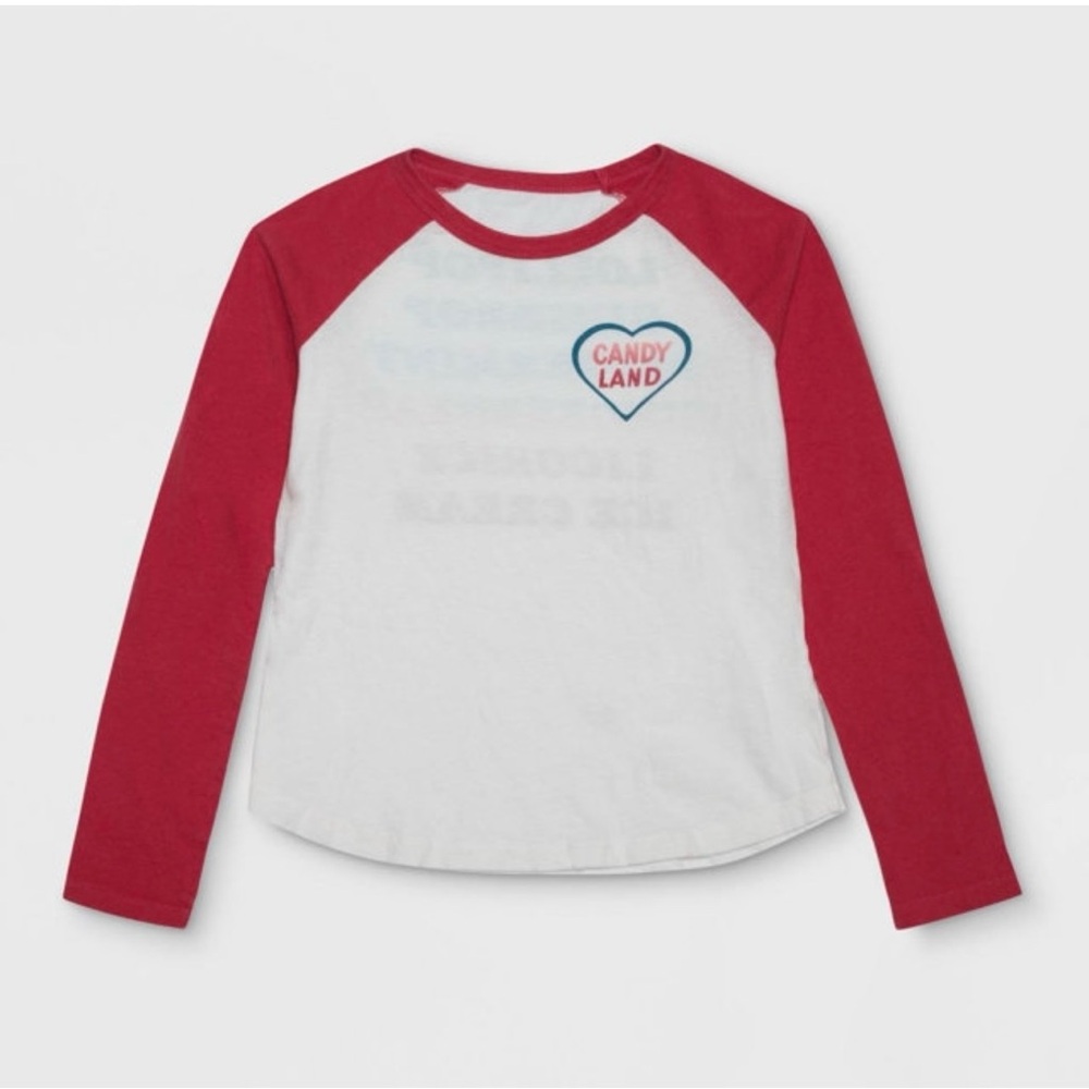 Junk Food Girls' from Target 
Long Sleeve Candy Land Raglan 
Graphic T-Shirt